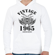 PRINTFASHION 1965 - Férfi kapucnis pulóver - Fehér