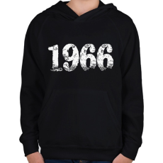 PRINTFASHION 1966 - Gyerek kapucnis pulóver - Fekete