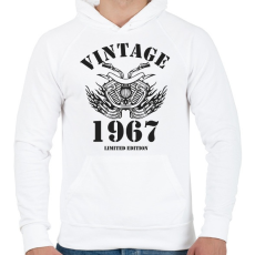 PRINTFASHION 1967 - Férfi kapucnis pulóver - Fehér