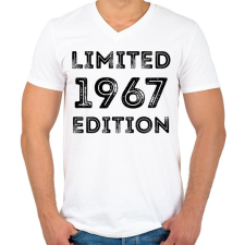 PRINTFASHION 1967 - Férfi V-nyakú póló - Fehér férfi póló