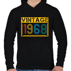 PRINTFASHION 1968 - Férfi kapucnis pulóver - Fekete