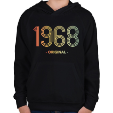 PRINTFASHION 1968 - Gyerek kapucnis pulóver - Fekete