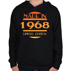 PRINTFASHION 1968 - Gyerek kapucnis pulóver - Fekete
