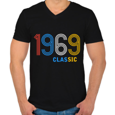 PRINTFASHION 1969 - Férfi V-nyakú póló - Fekete