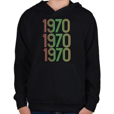PRINTFASHION 1970 - Gyerek kapucnis pulóver - Fekete gyerek pulóver, kardigán