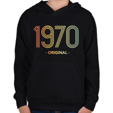 PRINTFASHION 1970 - Gyerek kapucnis pulóver - Fekete gyerek pulóver, kardigán