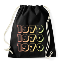 PRINTFASHION 1970 - Sportzsák, Tornazsák - Fekete tornazsák