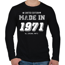 PRINTFASHION 1971 - Férfi hosszú ujjú póló - Fekete férfi póló