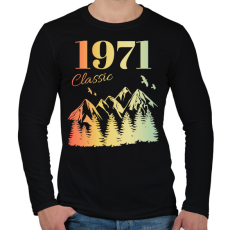 PRINTFASHION 1971 - Férfi hosszú ujjú póló - Fekete