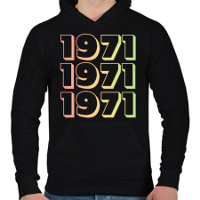 PRINTFASHION 1971 - Férfi kapucnis pulóver - Fekete férfi pulóver, kardigán