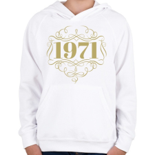 PRINTFASHION 1971 - Gyerek kapucnis pulóver - Fehér gyerek pulóver, kardigán