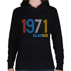 PRINTFASHION 1971 - Női kapucnis pulóver - Fekete