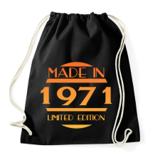 PRINTFASHION 1971 - Sportzsák, Tornazsák - Fekete tornazsák