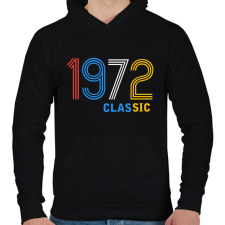 PRINTFASHION 1972 - Férfi kapucnis pulóver - Fekete férfi pulóver, kardigán
