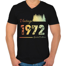 PRINTFASHION 1972 - Férfi V-nyakú póló - Fekete