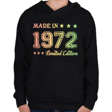 PRINTFASHION 1972 - Gyerek kapucnis pulóver - Fekete gyerek pulóver, kardigán