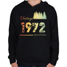 PRINTFASHION 1972 - Gyerek kapucnis pulóver - Fekete