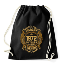 PRINTFASHION 1972 január awesome - Sportzsák, Tornazsák - Fekete tornazsák