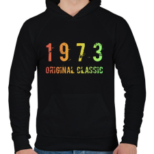 PRINTFASHION 1973 - Férfi kapucnis pulóver - Fekete férfi pulóver, kardigán