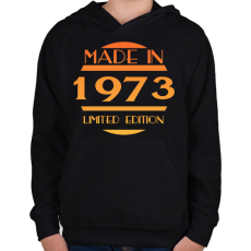 PRINTFASHION 1973 - Gyerek kapucnis pulóver - Fekete