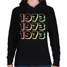 PRINTFASHION 1973 - Női kapucnis pulóver - Fekete