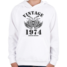 PRINTFASHION 1974 - Gyerek kapucnis pulóver - Fehér gyerek pulóver, kardigán