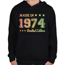 PRINTFASHION 1974 - Gyerek kapucnis pulóver - Fekete gyerek pulóver, kardigán