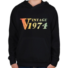 PRINTFASHION 1974 - Gyerek kapucnis pulóver - Fekete gyerek pulóver, kardigán
