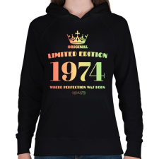 PRINTFASHION 1974 - Női kapucnis pulóver - Fekete női pulóver, kardigán