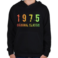 PRINTFASHION 1975 - Gyerek kapucnis pulóver - Fekete