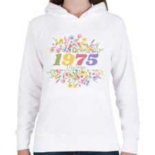 PRINTFASHION 1975 - Női kapucnis pulóver - Fehér női pulóver, kardigán