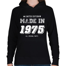 PRINTFASHION 1975 - Női kapucnis pulóver - Fekete női pulóver, kardigán