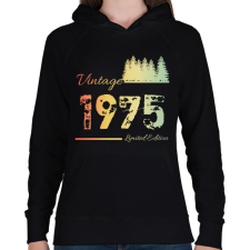 PRINTFASHION 1975 - Női kapucnis pulóver - Fekete női pulóver, kardigán