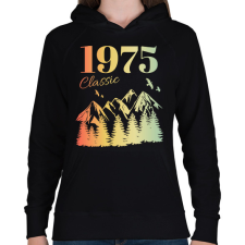 PRINTFASHION 1975 - Női kapucnis pulóver - Fekete női pulóver, kardigán