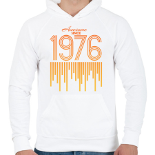 PRINTFASHION 1976 - Férfi kapucnis pulóver - Fehér férfi pulóver, kardigán