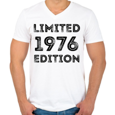 PRINTFASHION 1976 - Férfi V-nyakú póló - Fehér