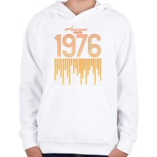 PRINTFASHION 1976 - Gyerek kapucnis pulóver - Fehér