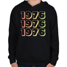 PRINTFASHION 1976 - Gyerek kapucnis pulóver - Fekete gyerek pulóver, kardigán