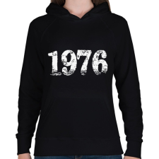 PRINTFASHION 1976 - Női kapucnis pulóver - Fekete női pulóver, kardigán