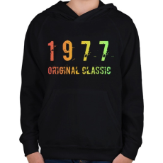 PRINTFASHION 1977 - Gyerek kapucnis pulóver - Fekete