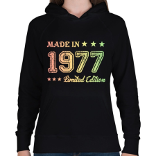 PRINTFASHION 1977 - Női kapucnis pulóver - Fekete női pulóver, kardigán