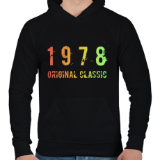 PRINTFASHION 1978 - Férfi kapucnis pulóver - Fekete