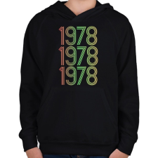 PRINTFASHION 1978 - Gyerek kapucnis pulóver - Fekete gyerek pulóver, kardigán