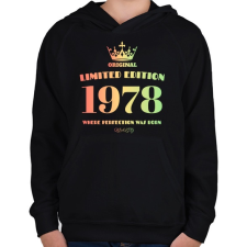 PRINTFASHION 1978 - Gyerek kapucnis pulóver - Fekete gyerek pulóver, kardigán