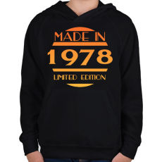 PRINTFASHION 1978 - Gyerek kapucnis pulóver - Fekete