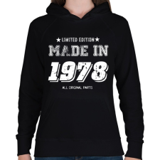 PRINTFASHION 1978 - Női kapucnis pulóver - Fekete női pulóver, kardigán