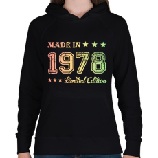 PRINTFASHION 1978 - Női kapucnis pulóver - Fekete