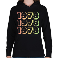 PRINTFASHION 1978 - Női kapucnis pulóver - Fekete