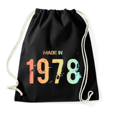 PRINTFASHION 1978 - Sportzsák, Tornazsák - Fekete tornazsák