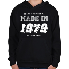 PRINTFASHION 1979 - Gyerek kapucnis pulóver - Fekete